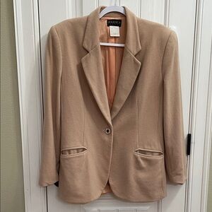 Linda Lundstrom nude blush wool cashmere Women's Blazer
